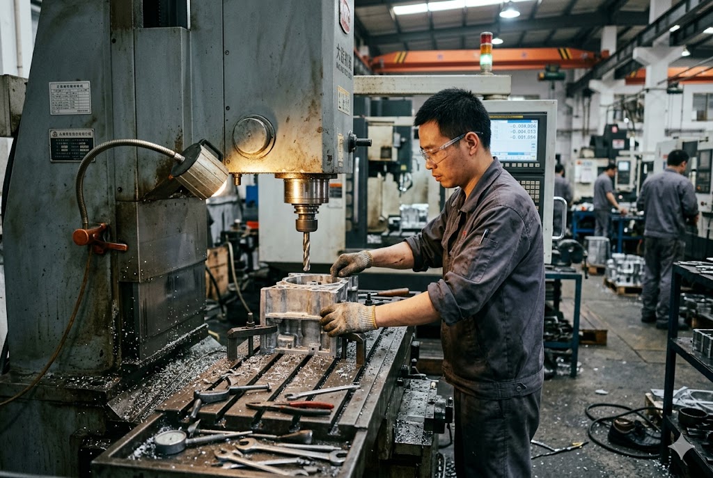 CNC Precision Machining China CNC machinist precision-drilling custom mechanical parts in China factory (ID#2)