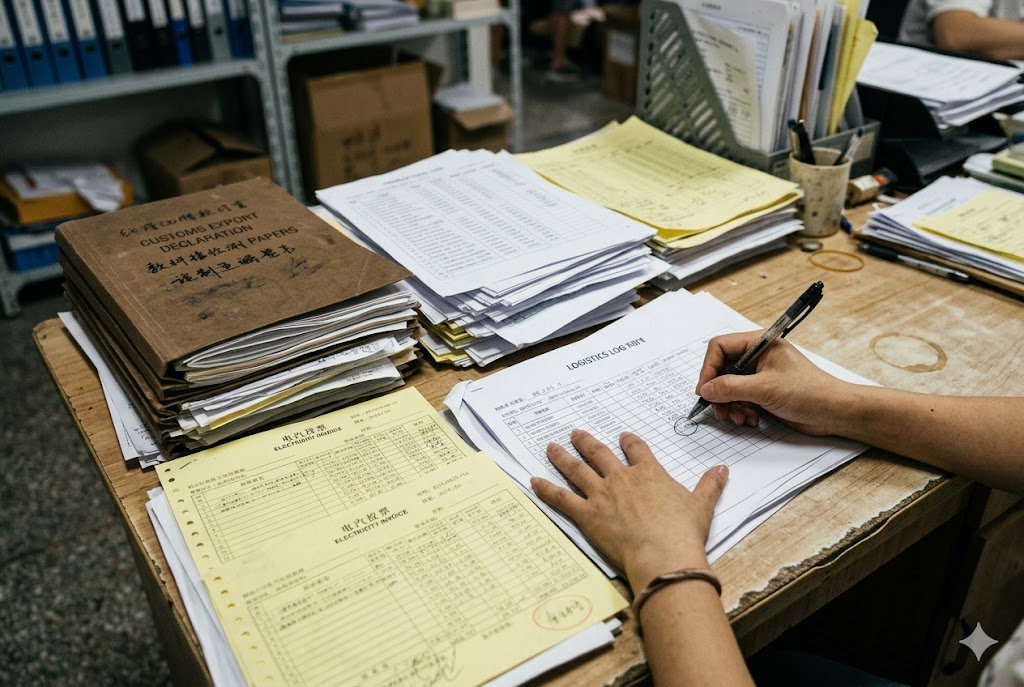 Export Logistics Documentation Luckym logistics coordinator filling customs export declaration and logistics log (ID#2)
