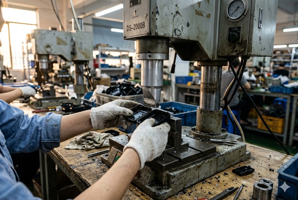 China Parts Precision Drilling Worker precision drilling custom mechanical parts at China manufacturing facility (ID#2)