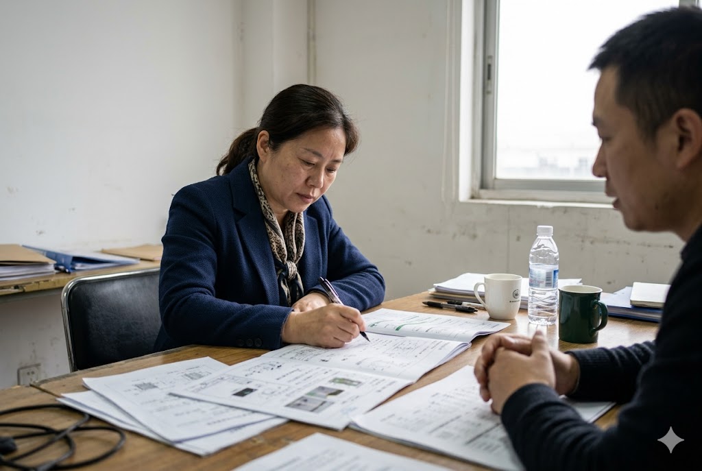 Supplier Audit China Vietnam Supply chain manager conducting supplier factory audit for mechanical parts (ID#5)
