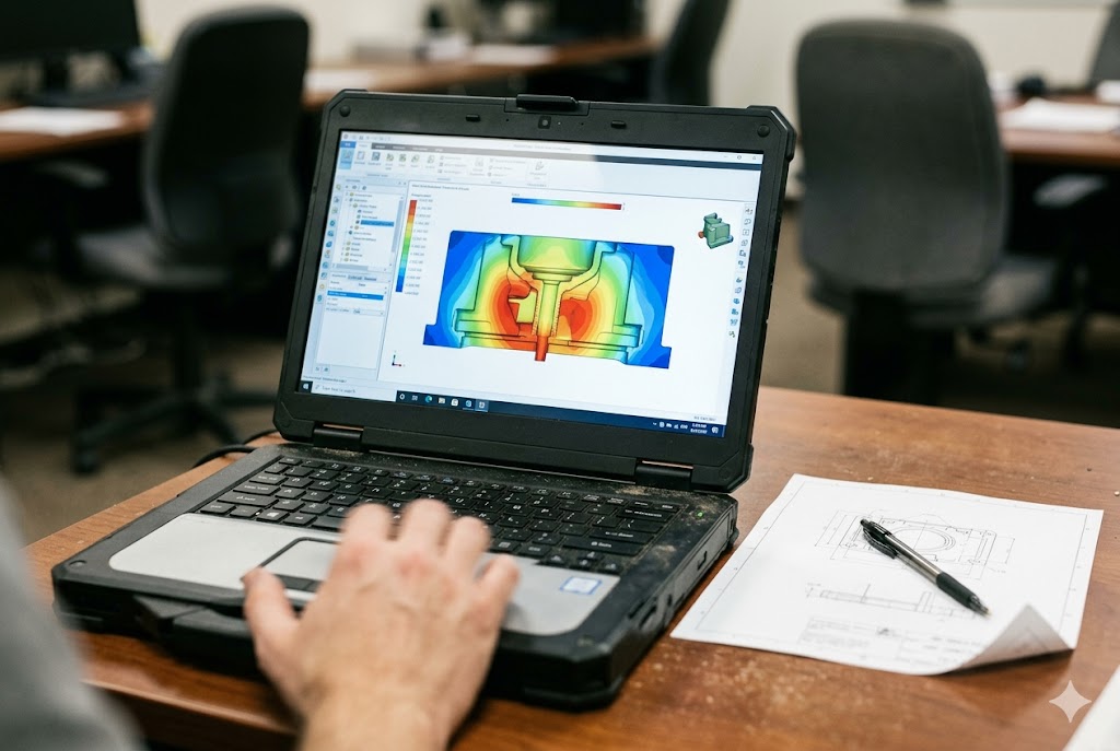 Mold Flow CAE Analysis Engineer running mold flow simulation for custom mechanical parts design (ID#2)