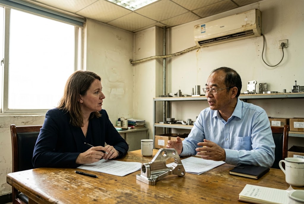 Factory Audit Meeting Luckym sourcing agent conducting supplier factory audit meeting with Chinese manufacturer (ID#3)