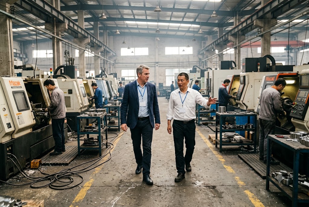 Factory Audit Supplier Visit Factory audit visit inspecting CNC machining production line in China (ID#4)